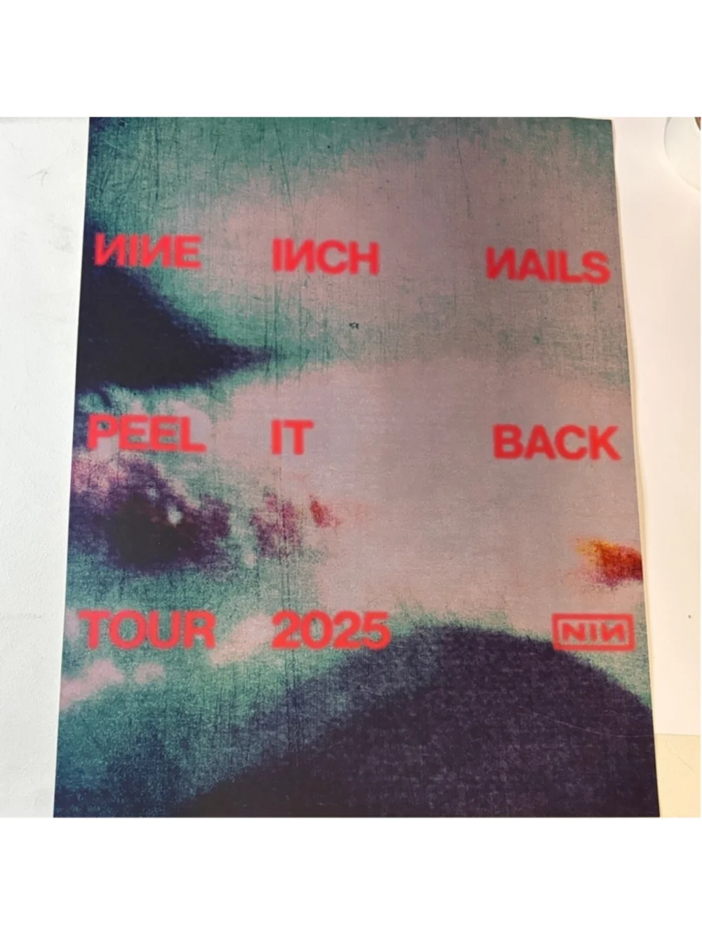 Nine Inch Nails Tour 2025 Peel It Back Poster | 18” x 24” | Mint Condition - Picture 2 of 2